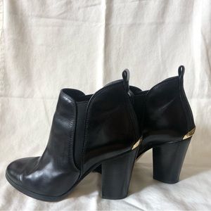 Michael Kors Black Leather Heeled Booties